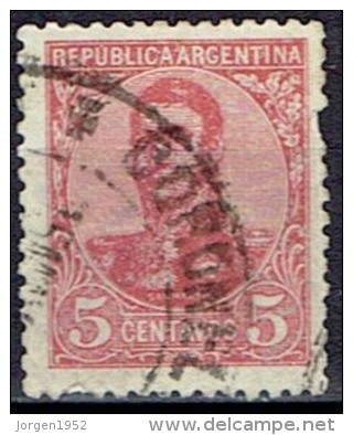 ARGENTINA #  STAMPS FROM YEAR 1908  STANLEY GIBBONS 296B - Oblitérés