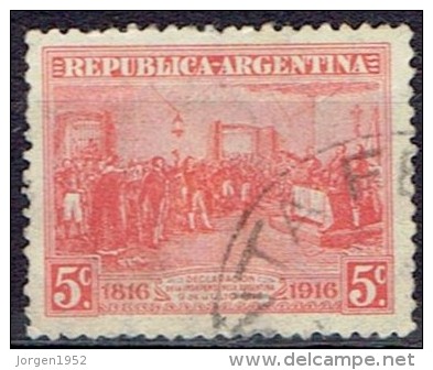 ARGENTINA #  STAMPS FROM YEAR 1916  STANLEY GIBBONS 422 - Oblitérés