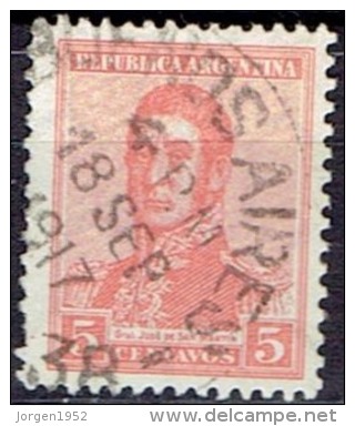 ARGENTINA #  STAMPS FROM YEAR 1916  STANLEY GIBBONS 455B - Oblitérés