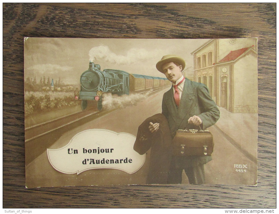 Cpa/pk Un Bonjour D'Audenarde Oudenaarde REX 4454 RARE 1913 - Oudenaarde