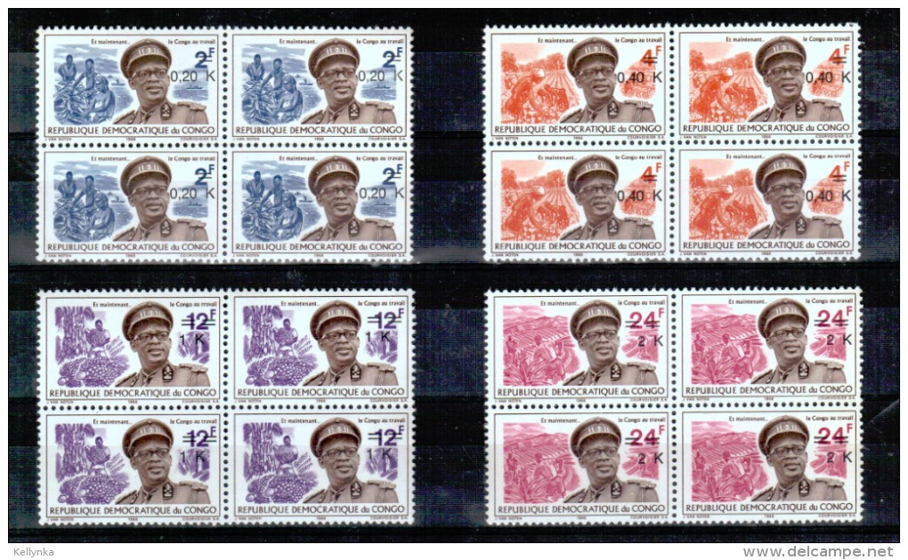 République Démocratique Du Congo - 740/743 - Bloc De 4 - Mobutu - 1970 - MNH - Nuevas/fijasellos