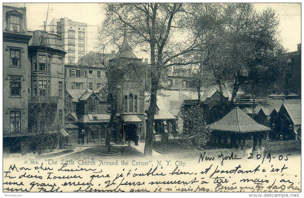 NEW YORK. The Little Church Around The Corner. Posted For LONDON 1905. - Églises