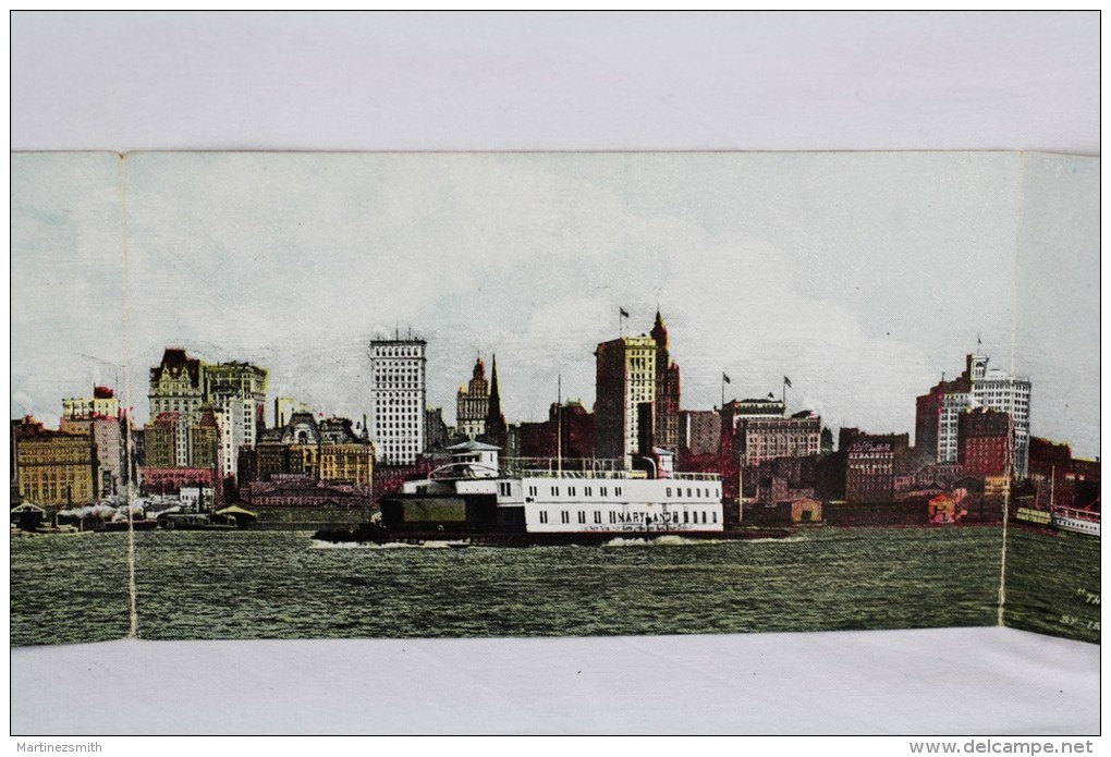 The New York Skyscrapers - Panoramic View Postcard - By Irving Underhill - Panoramic Views