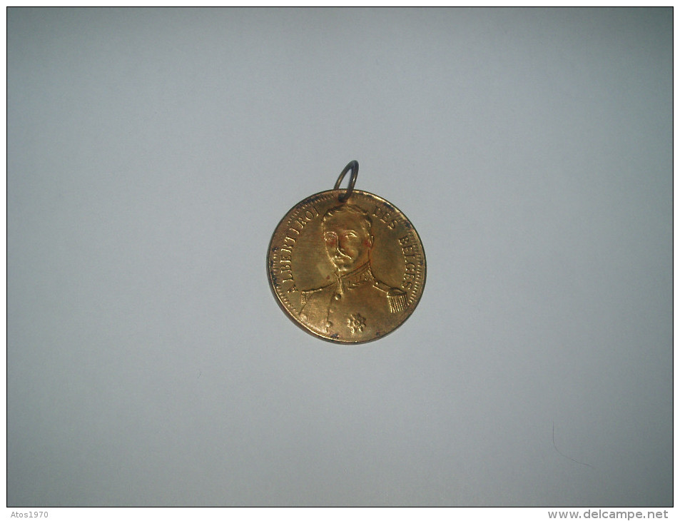 MEDAILLE TRES LEGERE DE SOUVENIR DE LA FETE A IDENTIER JETON ?.  / ALBERT I ROI DES BELGES. DATE ?. - Otros & Sin Clasificación