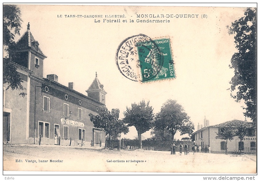 MONCLAR DE QUERCY Le Foirail Et La Gendarmerie TB - Montclar De Quercy