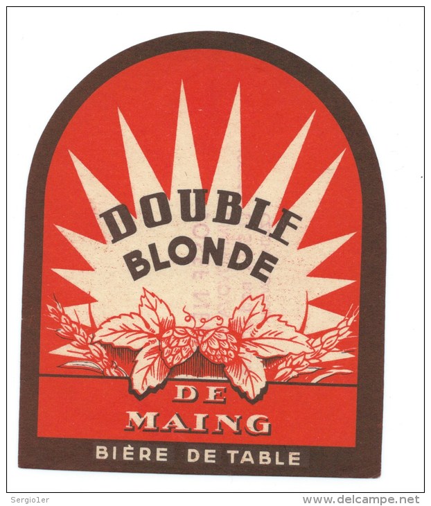 Ancienne étiquette Bière  Double Blonde  Bière De Table Brasserie Plichon Maing Nord 59 - Bière