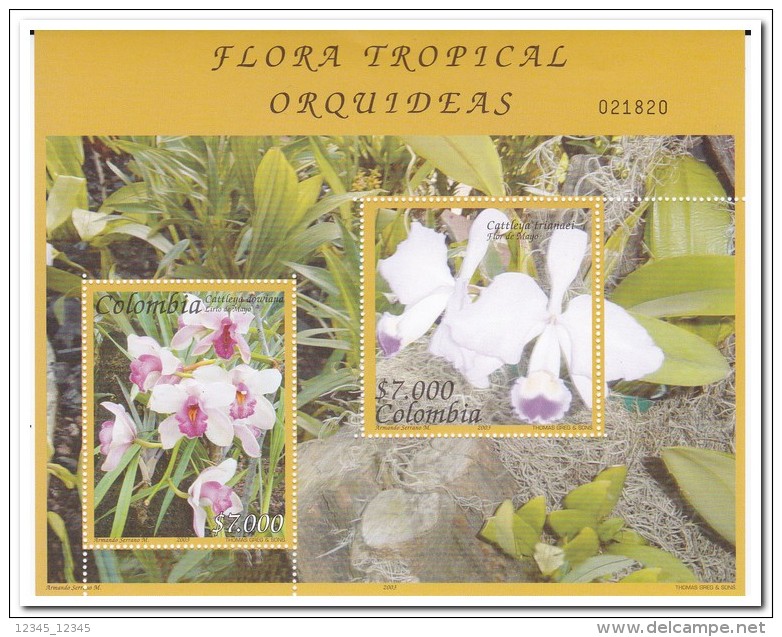 Colombia 2003, Postfris MNH, Flowers, Orchids - Colombia