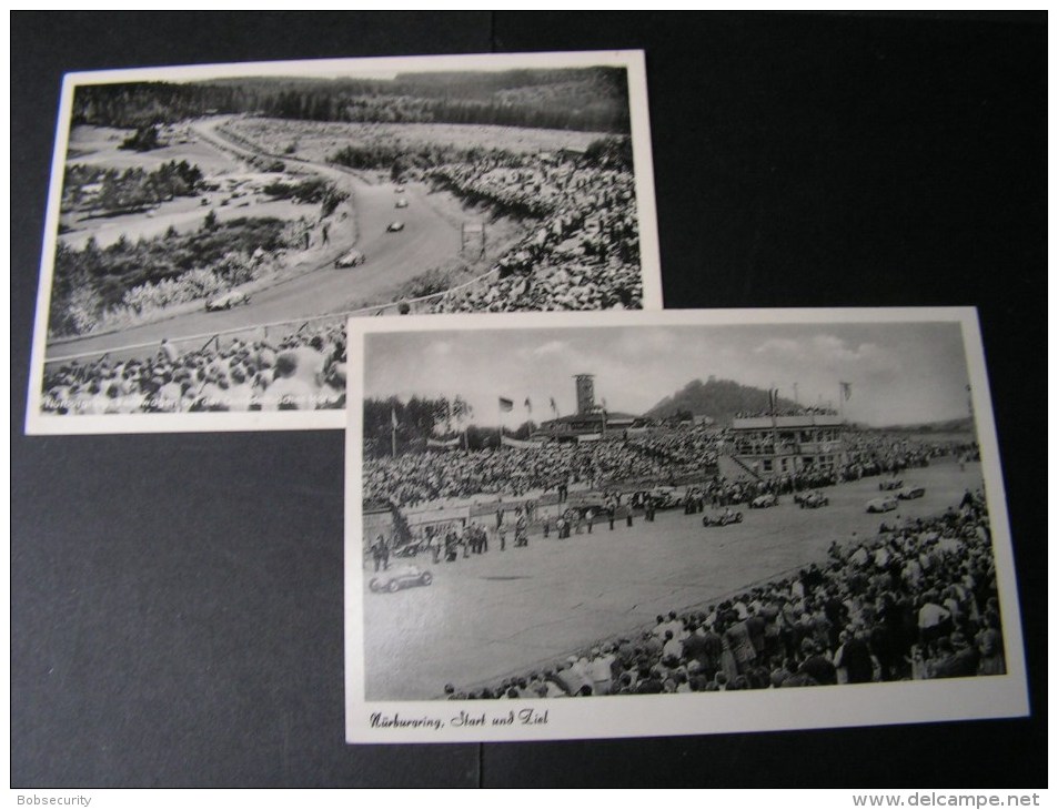 == Adenau Eifel Nürnburgring Start Und Ziel  * 2 Alte Karten  Motosport Ca. 1950 - Motorradsport