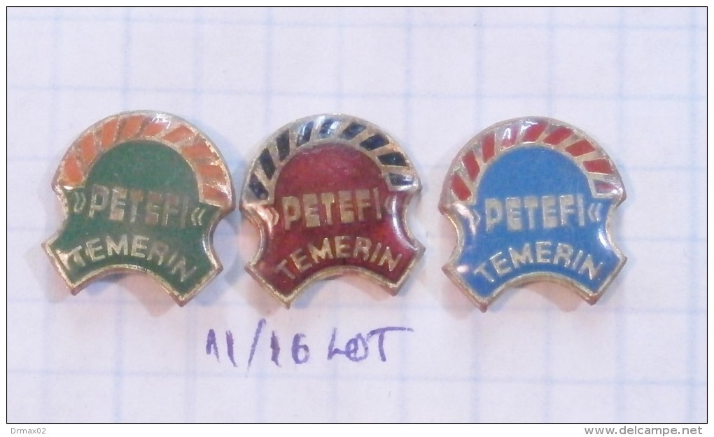 PETEFI  AGRICOLE Cooperative PRODUCTION Temerin (Serbia) Yugoslavia / Farming, Agriculture Landwirtschaft / LOT PINS - Lots