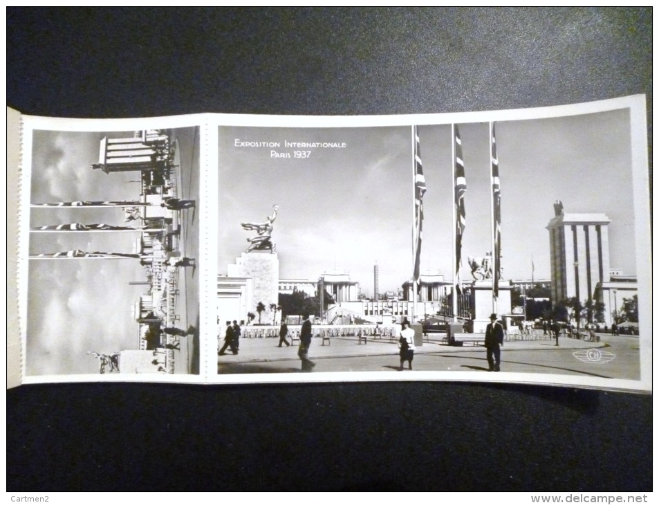 CARNET 10 CPA PARIS EXPOSITION INTERNATIONALE ARTS TECHNIQUES 1937 ART DECO CHIPAULT CONCESSIONNAIRE BOULOGNE-SUR-SEINE - Exposiciones