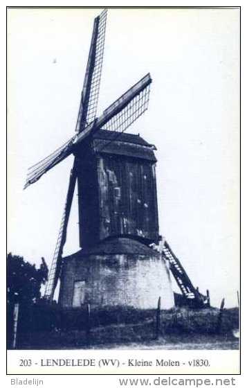 LENDELEDE (W.Vl.) - Molen/moulin - Blauwe Prentkaart Ons Molenheem Van De Verdwenen Molen Goethals - Lendelede