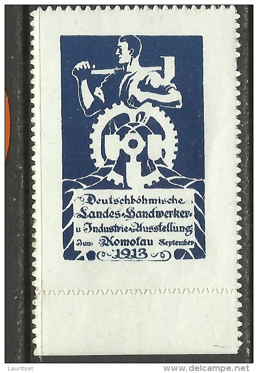 Deutschland Reklamemarke 1913 Deutschbömische Landes - Handwerker - Und Industrieausstellung - Erinnofilie