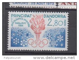 Andorre Français YV 327 N 1984 JO Sarajevo - Usados