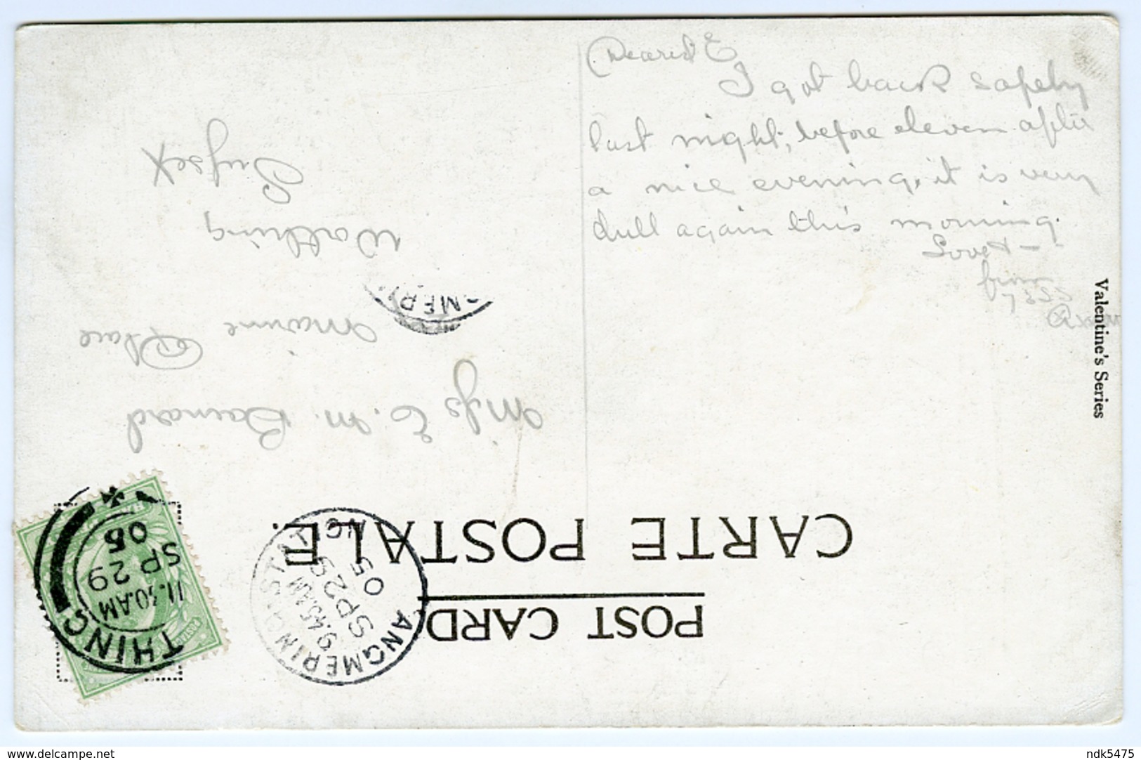 MAROC : TANGIER - THE MARKET PLACE / POSTMARK - ANGMERING STATION / ADDRESS - WORTHING, MARINE PLACE - Tanger