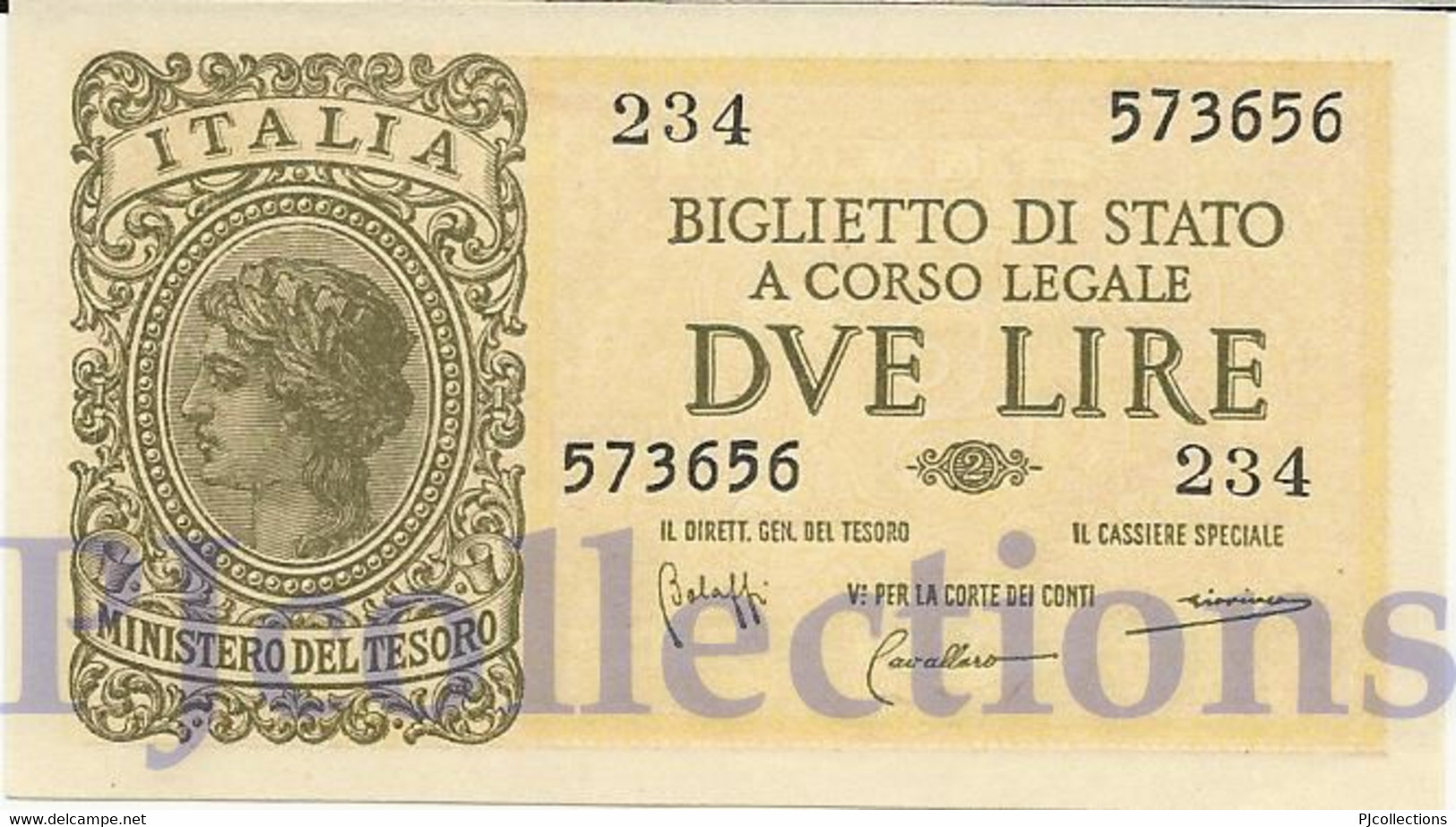 ITALIA - ITALY 2 LIRE 1944 PICK 30b UNC - Italia – 2 Lire