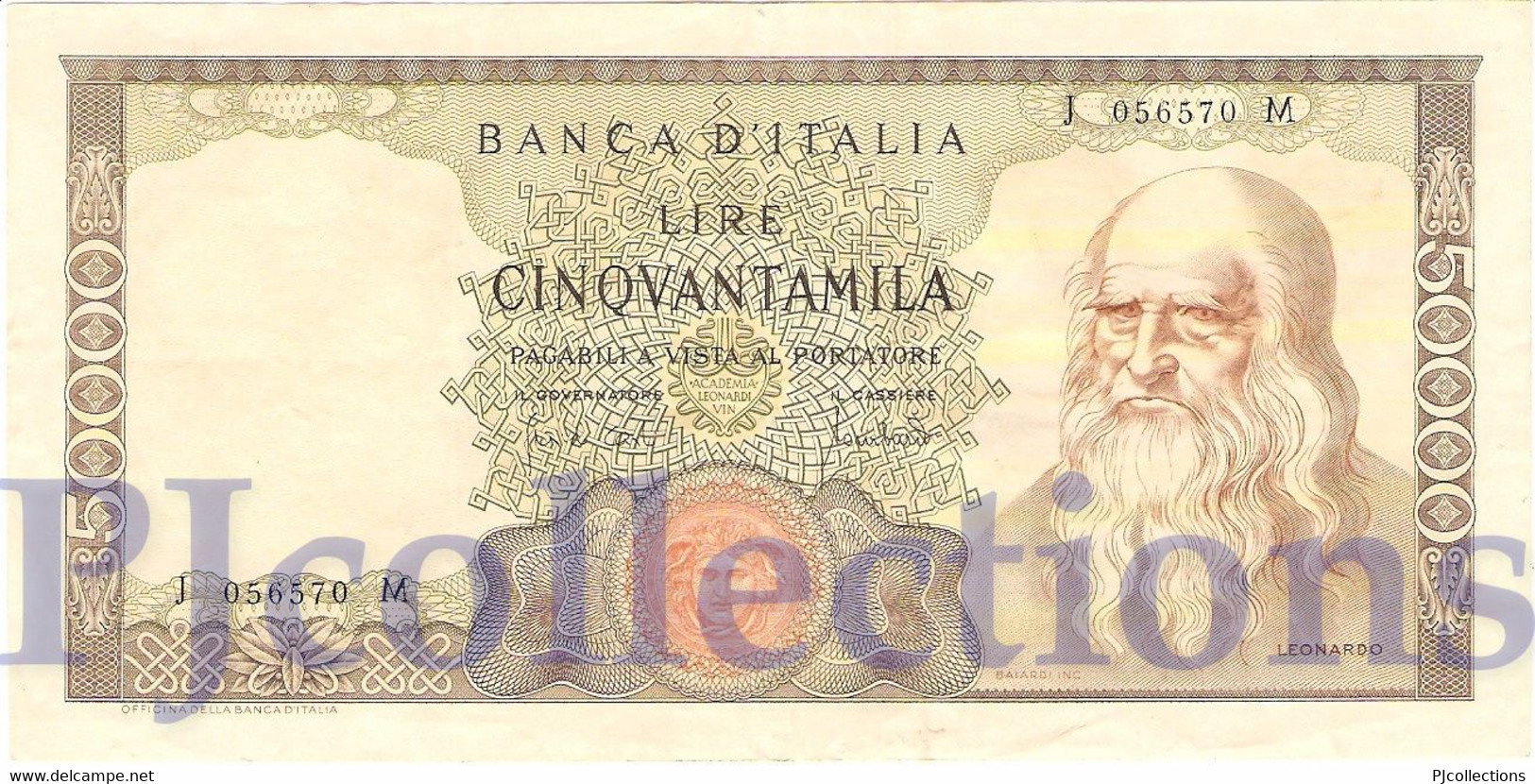 ITALY 50000 LIRE 1970 PICK 99b VF+ - 50.000 Lire