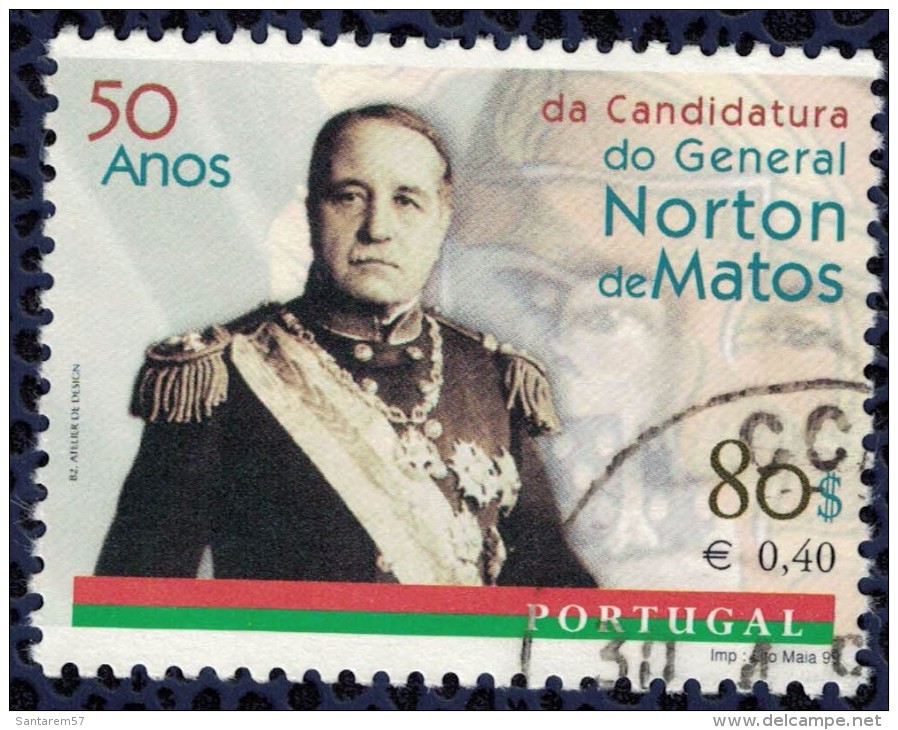 Portugal 1999 Oblitéré Rond Used Stamp Présidence Candidature Général Norton De Matos - Used Stamps