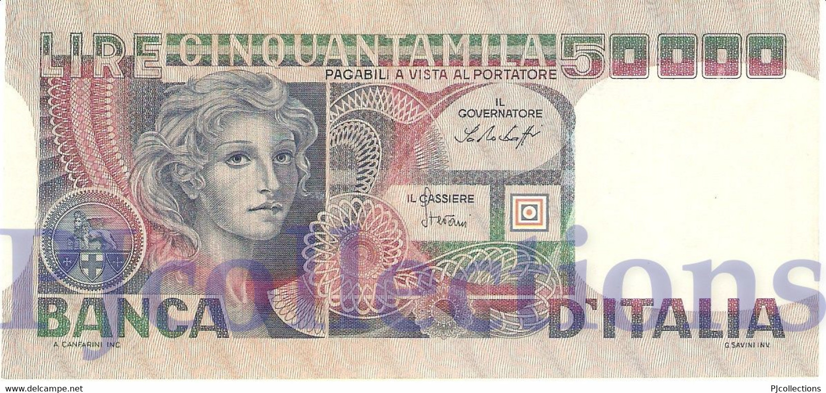 ITALIA - ITALY 50000 LIRE 1977 PICK 107a XF/AU - 50000 Lire