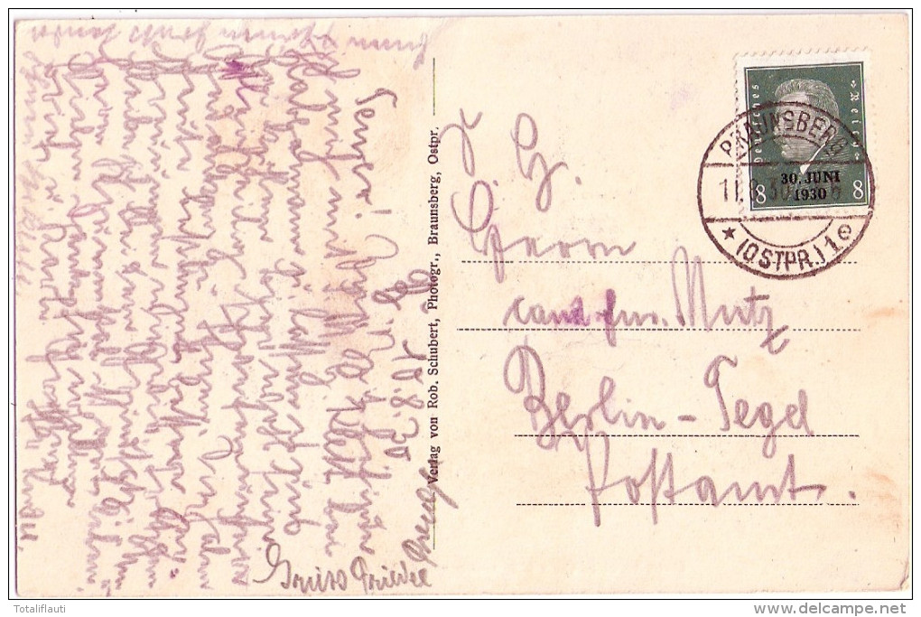 BRAUNSBERG Conditorei U Cafe Von B Habermann Braniewo 11.8.1930 Gelaufen - Ostpreussen