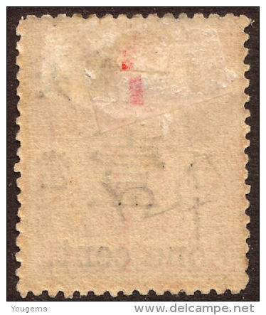 China 1897  Red Revenue 1c On 3c Showing Extra "." Varity MH - Used Stamps