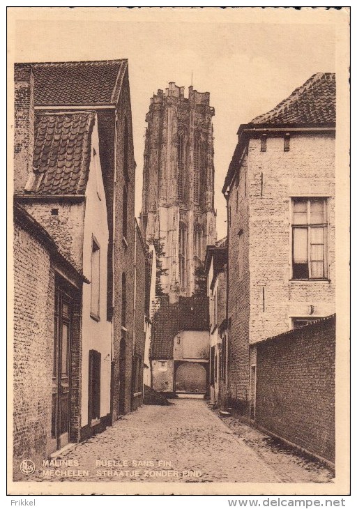 Mechelen Malines Straatje Zonder Eind (groot Formaat: 10 X 15cm) - Malines