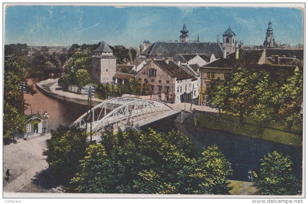 Tchéquie,TCHEQUE,BUDEJOVI CE EN 1920,BUDWEIS,BUDEJICE,BOH EME,CESKé,timbre SLOVENSKA,rare,pont - Tchéquie