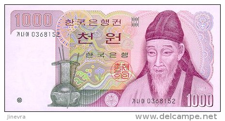 KOREA SOUTH 1000 WON 1983 PICK 47 UNC - Korea, Zuid