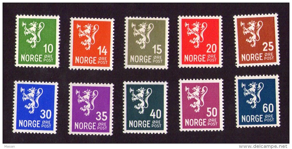 NORWAY - NORGE - NORVEGIA - 1937  - NUOVI - MNH - Unused Stamps