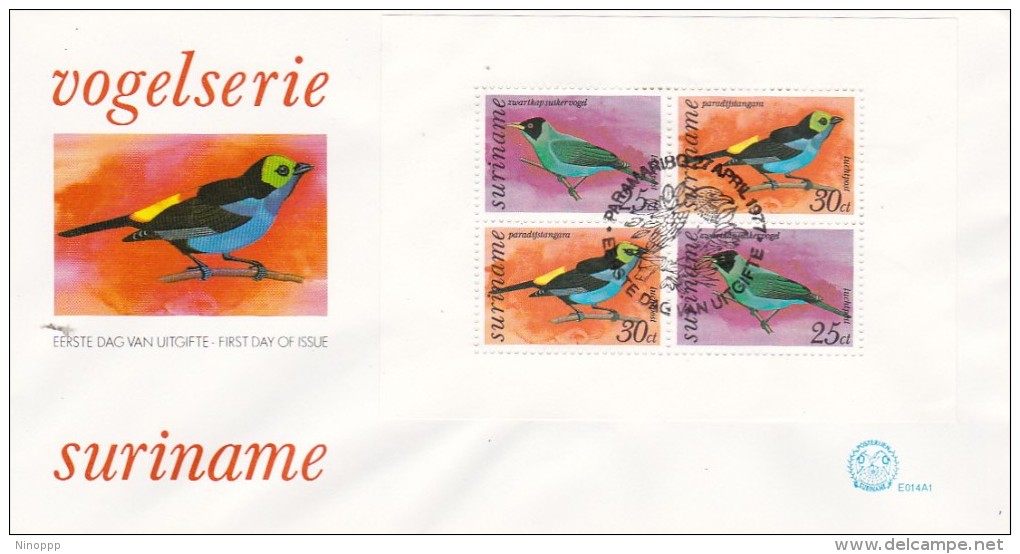 Suriname 1977 Birds Miniature Sheet FDC - Other & Unclassified