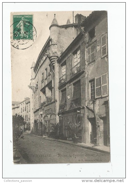 Cp , 42 , CHARLIEU , Maison Du Guetteur Dite Des Anglais , Voyagée 1910 - Charlieu