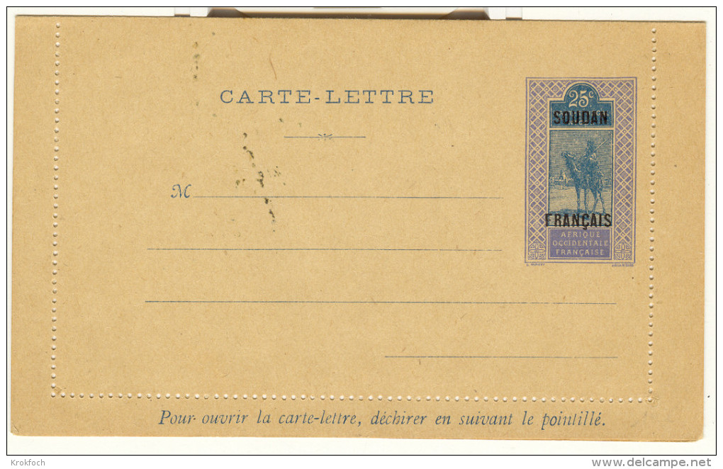 Soudan - Carte-lettre  Entier ACEP CL 7 - Cote 70 Euros - Stationery Ganzsache - Brieven En Documenten