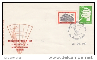 Argentina 1980 Antarctica Base  Destacamento Naval Melchior Cover (20075) - Altri & Non Classificati