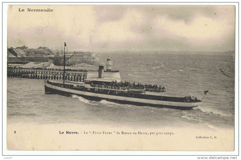 LeFélix Faure    Au Havre  Par Gros Temps    1904 - Cargos