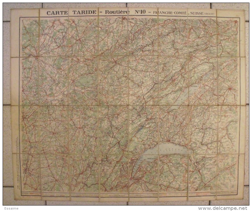 Carte  Taride Toilée. Franche-Comté, Suisse. Début 20ème - Cartes Routières