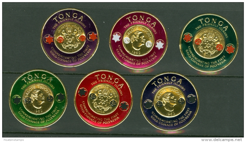 Tonga: 1965  Gold Coin - Surcharge Set   SG151-161 + O18    MNH - Tonga (...-1970)