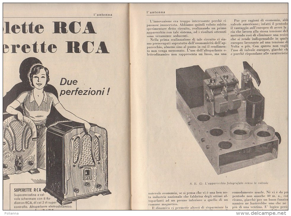 C1728 - L'ANTENNA QUINDICINALE DEI RADIO-AMATORI ITALIANI-ANNO IV 1932 N°8 13^ FIERA DI MILANO/VALVOLE - Textes Scientifiques