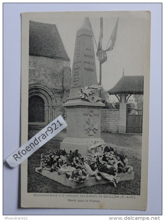 GAILLON SUR MONTCIENT (Yvelines) Monument Aux Morts (V.clichés Recto-verso) - Autres & Non Classés