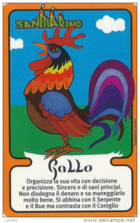 SAN MARINO C&C C7009 - Golden 38 NUOVA (mint) Oroscopo Cinese - Gallo - San Marino