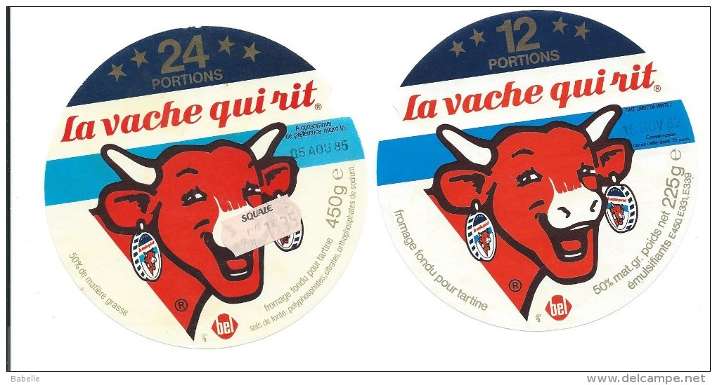 2 ét. " LA VACHE QUI RIT " Fond Blanc - 12 Et 24 Portions - Fromage