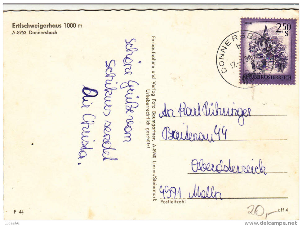 1960 CIRCA DONNERSBACH ERTLSCHWEIGERHAUS - Donnersbach (Tal)