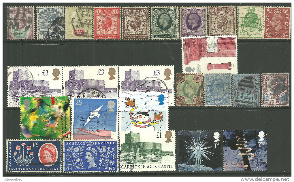 Divers Timbres De La Grand-Bretagne Oblitérérs, VARIOUS USED - Used Stamps