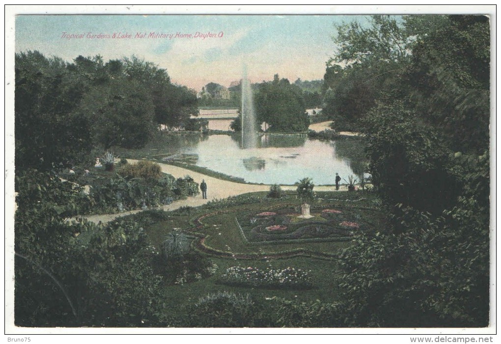 Tropical Garden And Lake, Nat. Military Home, Dayton, Ohio - Dayton