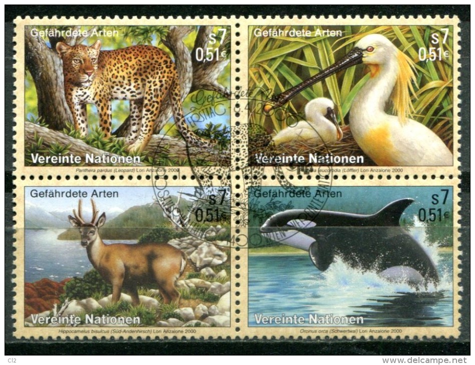 NATIONS-UNIES - Bureau De VIENNE - Y&T 319 à 322 (animaux - Oiseaux ) - Oblitérés