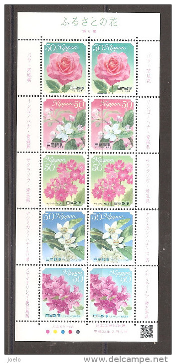 JAPAN 2011 SEASONAL FLOWERS SHEETLET MNH - Nuevos