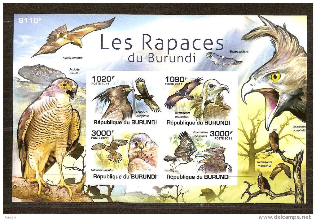 Burundi 2011 OCBn° Bloc 165 ND Ongetand *** MNH Cote 37 Euro Faune Oiseaux Vogels Birds - Unused Stamps