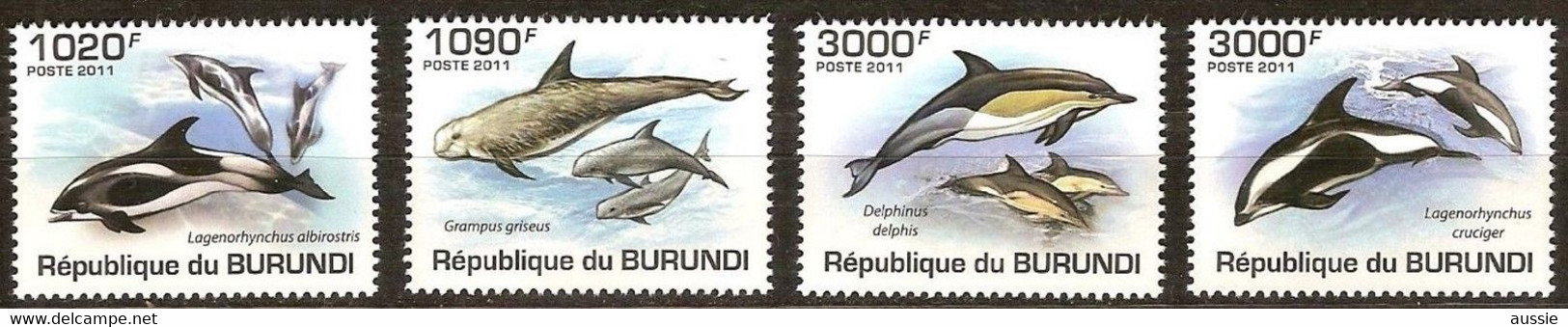 Burundi 2011 OCBn° 1278-1281 *** MNH Cote 15 Euro Faune Dauphins Dolfijnen - Unused Stamps