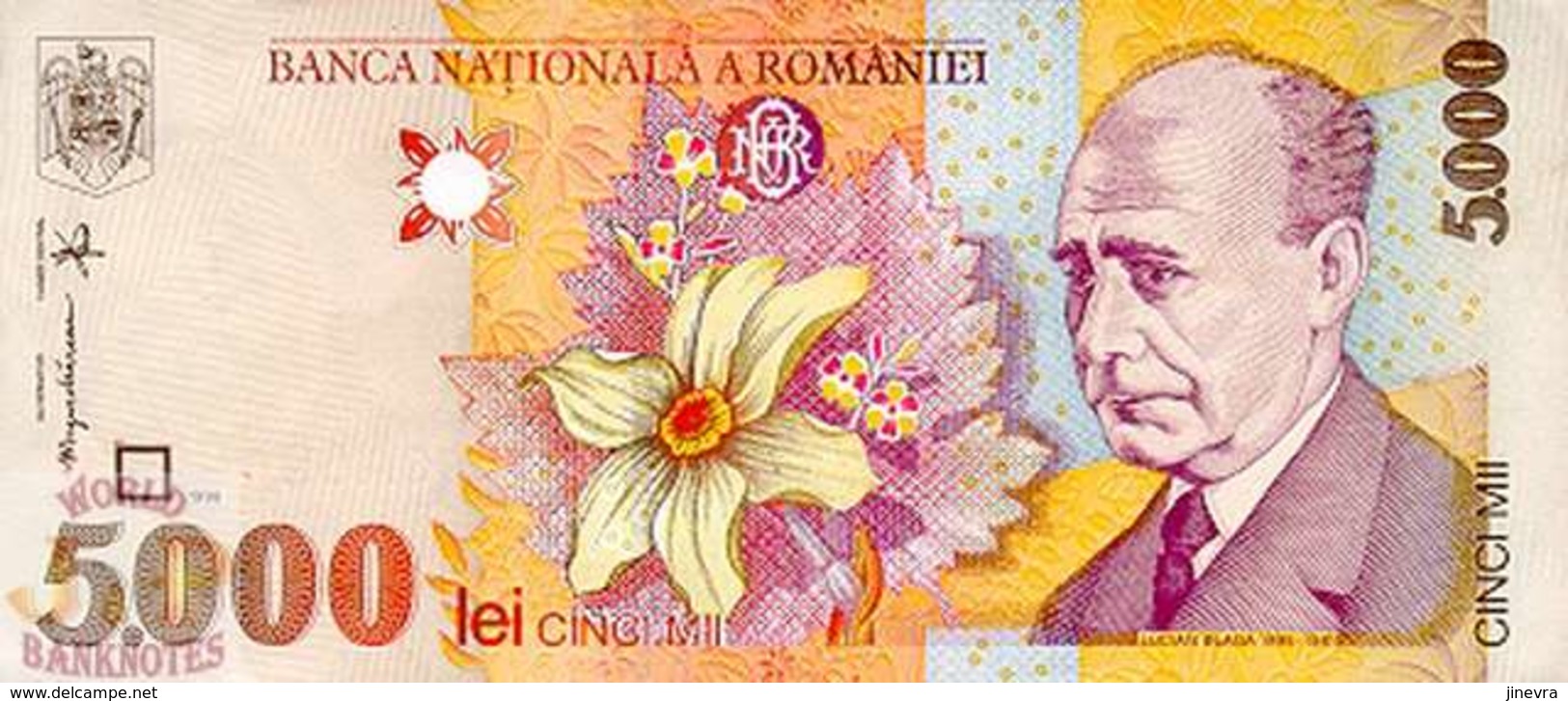 ROMANIA 5000 LEI 1998 PICK 107 UNC - Rumania