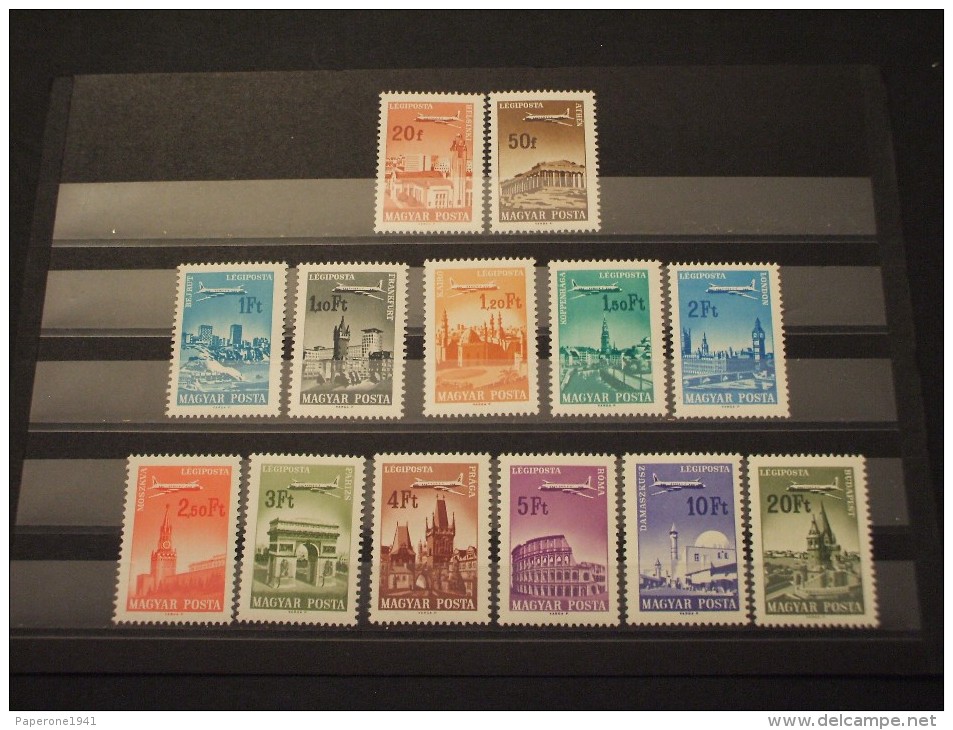 UNGHERIA - P.A. 1966/7 PANORAMI AEREI 13 Valori - NUOVI(++) - Unused Stamps