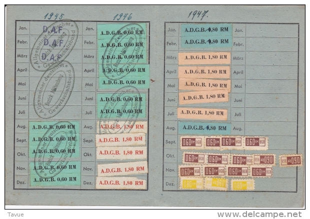 Mitgliedskarte Des Allgemeinen Deutschen Gewerkschaftsbundes - Historische Dokumente