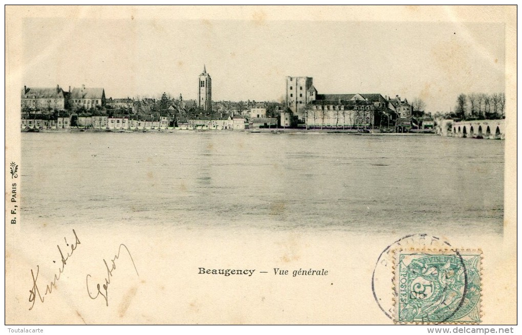 CPA 45 BEAUGENCY  VUE GENERALE  1905 - Beaugency